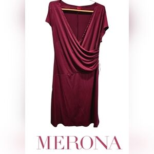 MERONA Purple faux wrap dress, XL